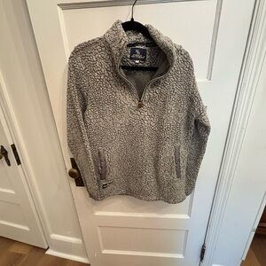 Gray Sherpa Quarter-Zip Sweater